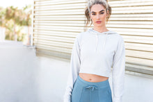 Load image into Gallery viewer, Charleigh Crop Hoodie- Gray