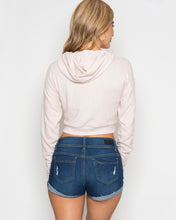 Load image into Gallery viewer, Charleigh Crop Hoodie- Pink