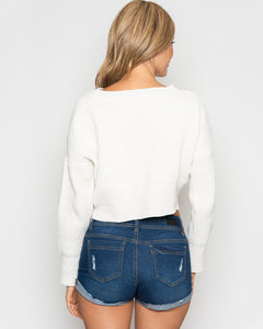 Darla Crop Knit Sweater