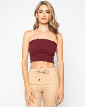 Load image into Gallery viewer, Olivia Tube Top- Burgundy