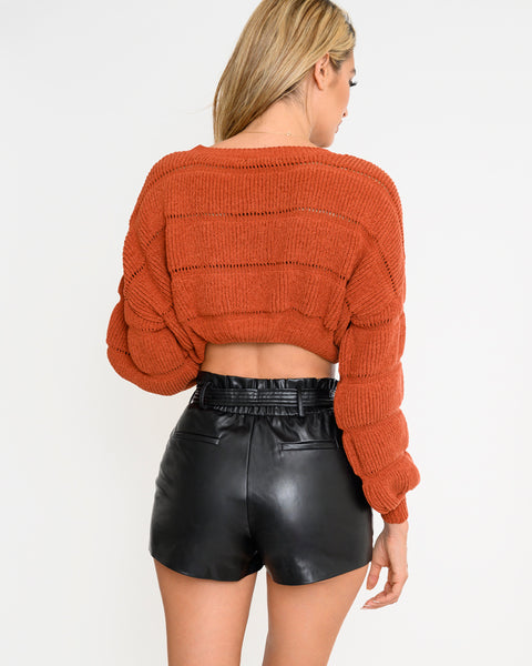 Nava Faux Leather Shorts