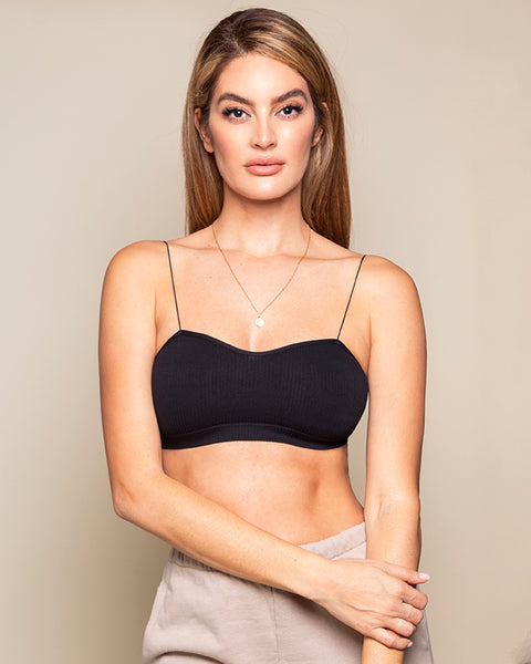 Bre Black Crop Cami